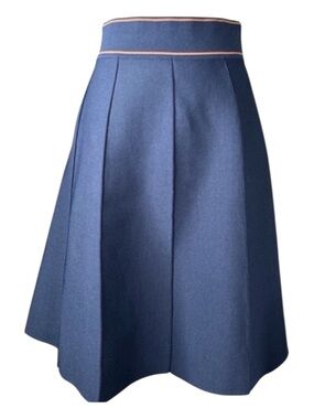 TOMMY HILFIGER Cambridge Capsule Navy Blue Knit Pull On Skirt, Size XXL.